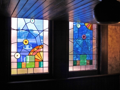 stained-glass at the Miller Inn Ithaca